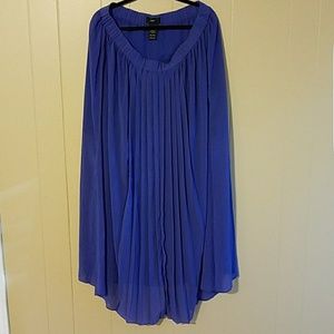 Periwinkle sheer layered maxi skirt